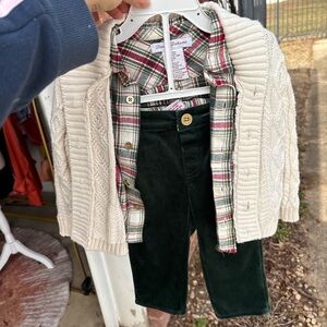 Tommy Bahama Red and Green Plaid Shirt